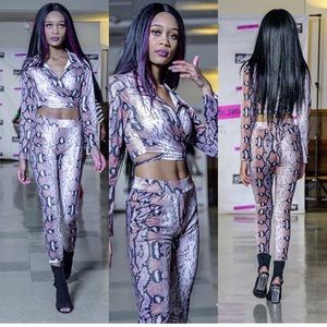 Snake print two piece set. main image 1